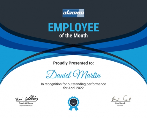Employee of the Month April 2022 - Daniel Martin