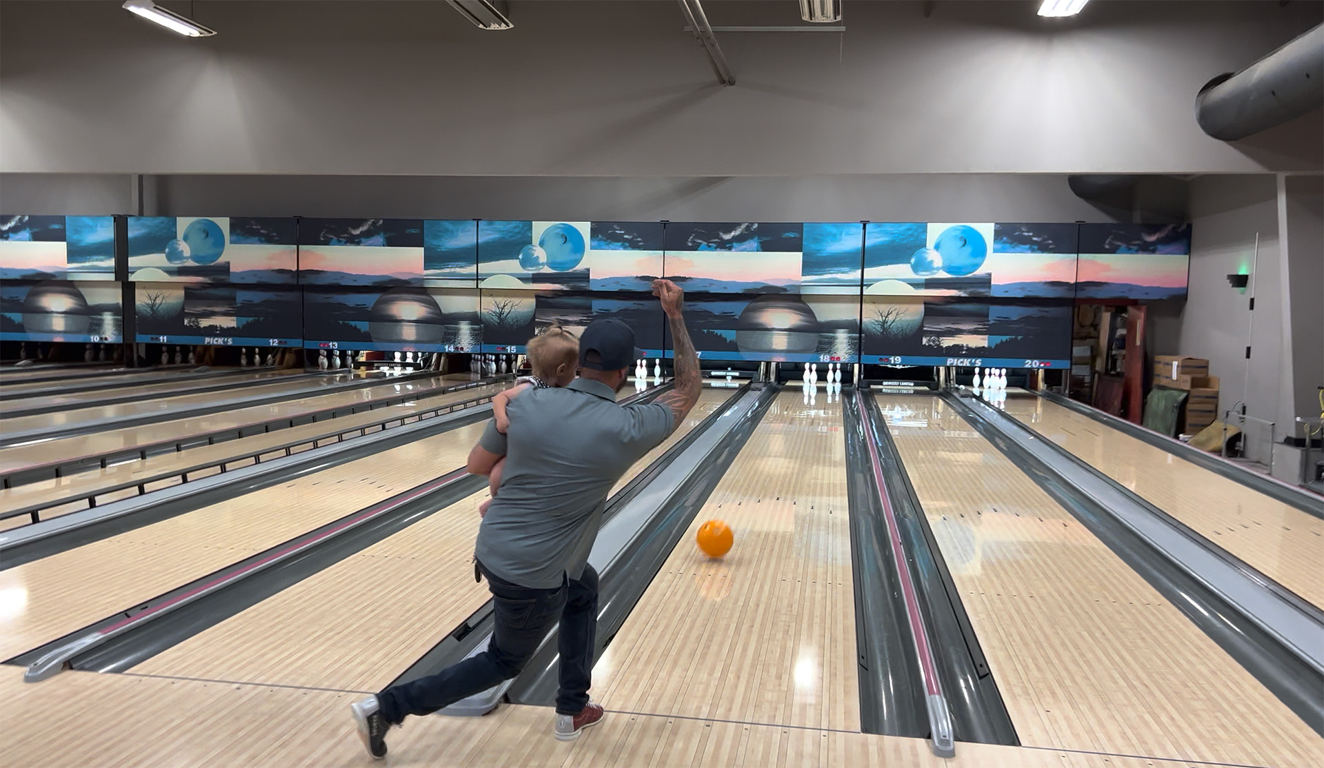 Summer Meetings 2022 - Chad Scarcelli and Daughter Bowling