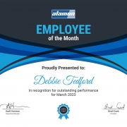 Employee of the Month March 2023 - Debbie Tedford