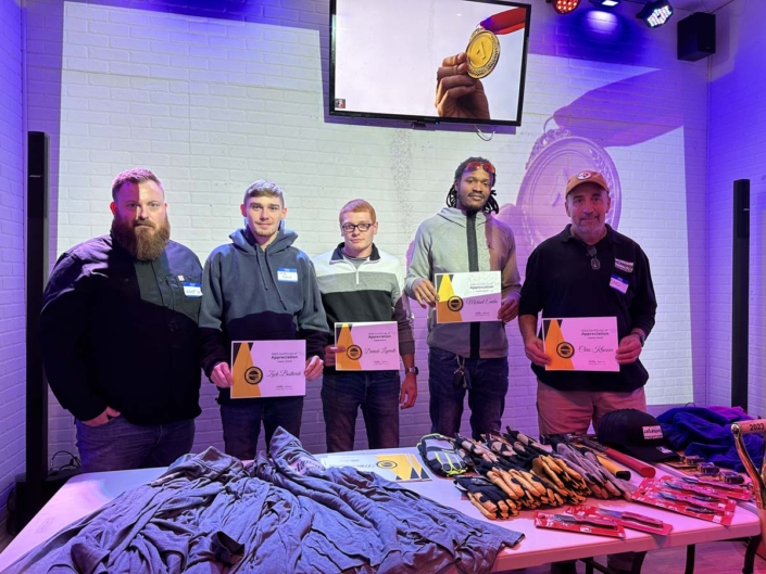 Utility East Employee Appreciation Day 2023 - Matthew Warner, Zack Bostwick, Derrick Lopreste, Michael Eades, Chris Klisanin