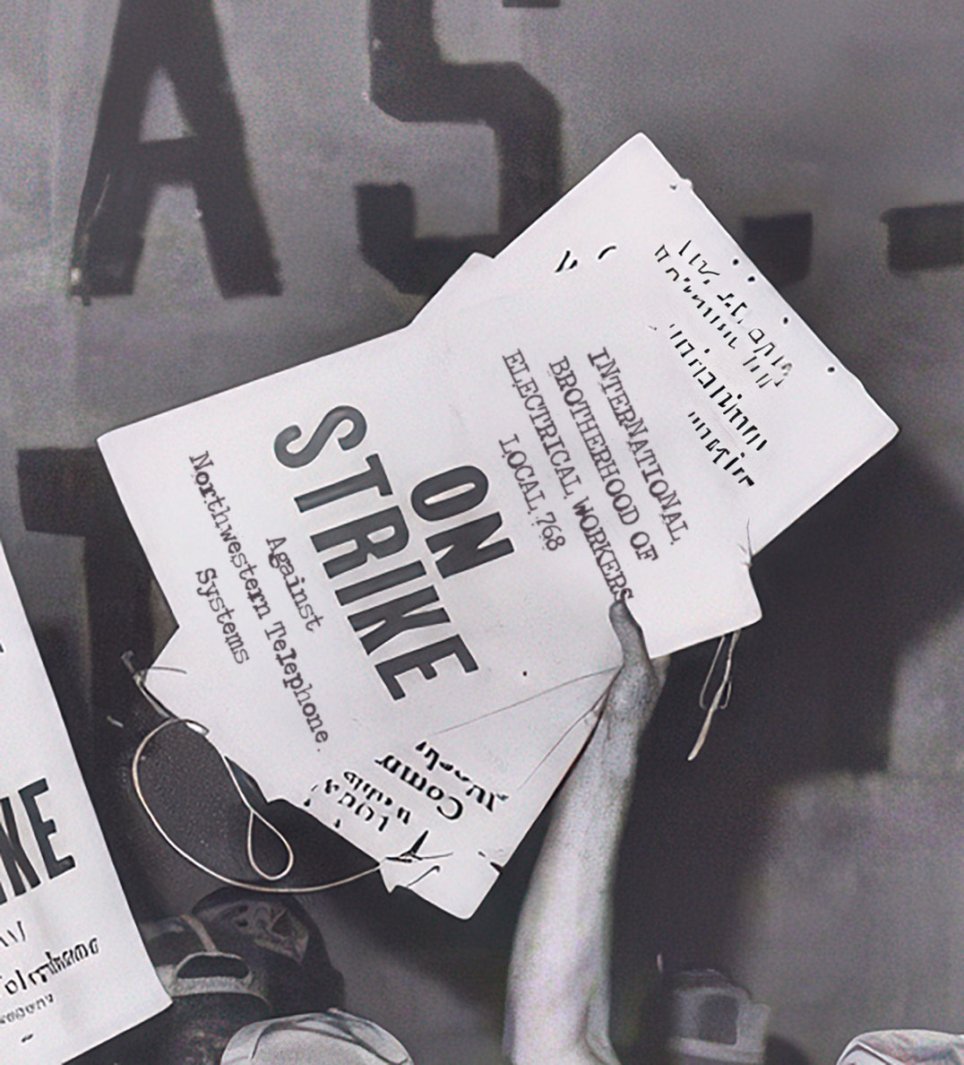 1975 - Workers strike against Northwestern Telephone Systems